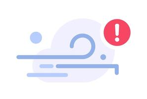 bad air quality, pollution, smoke concept,flat design icon illustration vector