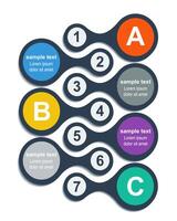Infographic colourful List Design. vector