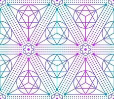 Sacred Geometry Seampless Pattern of Esoteric Style Signs vector