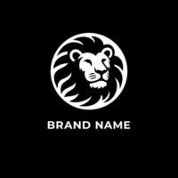 Bold lion head logo in circular emblem for luxury branding and powerful business identity design vector