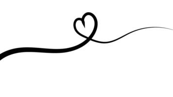 Heart Symbol with Elegant Swirl Design on White Background vector