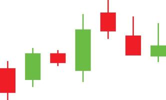 Candlestick Chart Depicting Market Trends in Financial Analytics Illustration vector