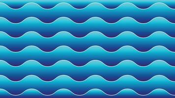 Wave Pattern in Blue Tones with Seamless Repeating Design vector