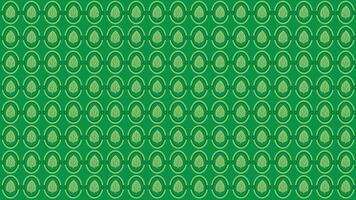 Seamless Green Pattern with Repeating Leaf and Geometric Motif Design vector