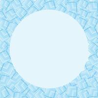 Round frame made of ice. Ice cubes illustration, eps 10 vector