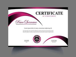 Clean unique latest Certificate design template vector