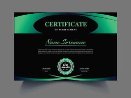 Professional exclusive unique modern Certificate design template vector