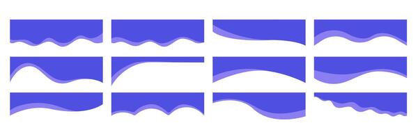 Separator Headers shapes. Abstract Waves Gradient Forms vector
