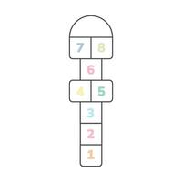 Hopscotch game. Children playground vector