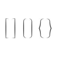 Brackets thin line icons. Dialog or chatting design elements. illustration vector