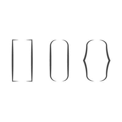 Brackets thin line icons. Dialog or chatting design elements. illustration
