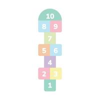 Hopscotch colorful illustration. Child game for fun and rest vector