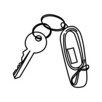 Key with a Ballet Shoe Keychain vector