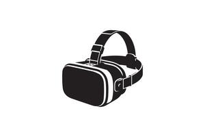 A black and white image of a virtual reality vector