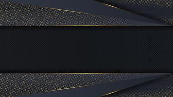 Black and gold pattern background design vector