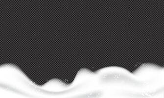 Bath foam soap with bubbles isolated illustration on background. Shampoo and soap foam lather illustration. vector