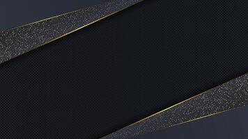 Carbon luxury abstract background with black overlap layers vector