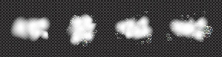 Bubbles and cloud graphics vector