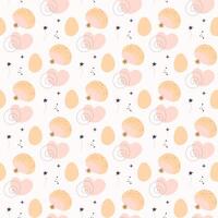 A pattern with eggs and hearts on it vector