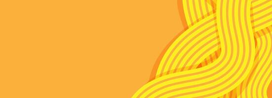Ramen pattern, vibrant background illustration of asian noodles, ramen, orange background vector