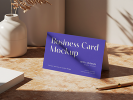 Modern Branding Card Template with Natural Shadow and Texture psd