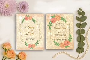 Elegant Wedding Card Mockup marriage invitation mockup psd