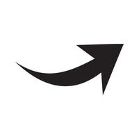 black arrow isolated on white background vector