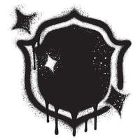 Security shield in graffiti style vector