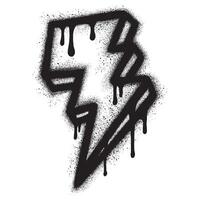 Spray Painted Graffiti lightning Sprayed isolated with a white background. vector