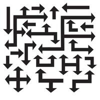 set of arrow doodle on white background for banner,web,infographic,mobile app,map,back,cursor,up and down design,next,button pointer and for icon. vector