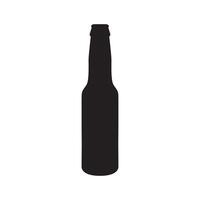 Single flat beer bottle icon isolated on a white background vector
