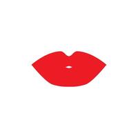 icon of woman lips in flat style vector