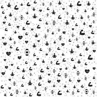 Flat Minimalist Fitness and Wellness Icons Seamless Pattern for Health Background vector