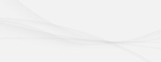 Abstract white grey wavy lines subtle clean minimalist background modern curve gradient vector