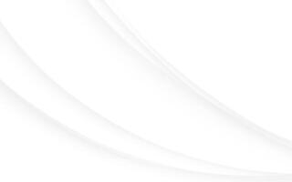 White and grey abstract wavy background subtle clean lines smooth modern design vector