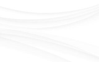 White abstract wave background smooth modern design curves light vector
