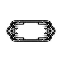 Elegant Black White Frame, Art Deco , Minimalist Style. vector