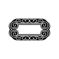 Ornate Black and White Frame , Decorative Border Element. vector