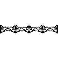 Nautical Border Anchor, Shell, Rope Elements, Minimalist. vector