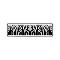 Abstract Tree Silhouette Border on a White Background. vector