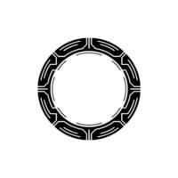 Minimalist Geometric Circular Element - Abstract Border Pattern. vector