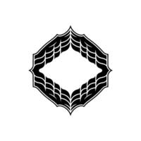 Decorative Black and White Abstract Frame with Elegant Pattern. vector