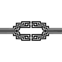 Abstract Geometric Pattern in Black Lines on Gradient Background. vector
