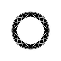 Geometric Circle - Black and White, Minimalist Abstract Art. vector