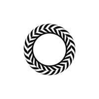 Minimalist Laurel Wreath in Grayscale Symbol of Achievement. vector