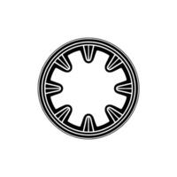 Black and White Imperial Insignia on White Background - Minimalist. vector