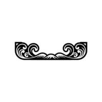Elegant Black Scrollwork Border on Off-White, Ornamental Flourish. vector