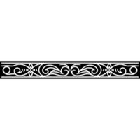 Elegant Black and White Ornamental Border, Illustration. vector
