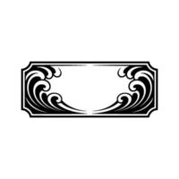 Elegant Ornamental Rectangular Frame, Swirls, Vintage. vector