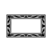 Art Deco Rectangle Frame with Empty Space - Elegant, Classic. vector